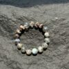 1 Green Phantom Quartz Moonstone Black Tourmaline Bracelet - Wealth Attracting & Aura Protection