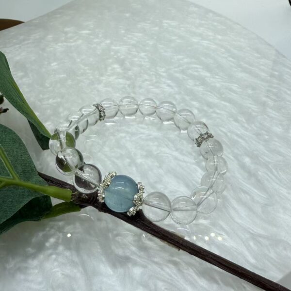 14 Purify & Communicate Bracelet - Clear Crystal & Blue Crystal