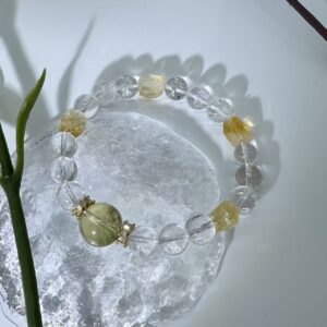 Wealth Awakening Bracelet - Clear & Golden Citrine