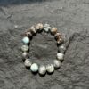 2 Green Phantom Quartz Moonstone Black Tourmaline Bracelet - Wealth Attracting & Aura Protection