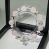 22 ROSSEMIA NATURAL CLEAR&PINK MIXED CRYSTAL BRACELET
