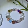24 Natural Multicolor Crystal Gemstone Bracelet