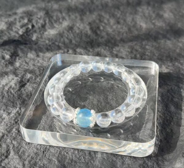 25 Purify & Communicate Bracelet - Clear Crystal & Blue Crystal