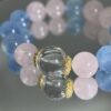 29 Triple Energy Harmony Bracelet - Blue & Pink & Clear Crystal