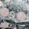 33 ROSSEMIA NATURAL CLEAR&PINK MIXED CRYSTAL BRACELET