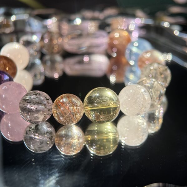 36 Natural Multicolor Crystal Gemstone Bracelet