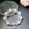 44 ROSSEMIA NATURAL CLEAR&PINK MIXED CRYSTAL BRACELET