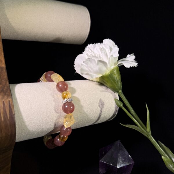IMG_4152(2) Love & Wealth Crystal Bracelet - Natural Citrine and Strawberry Crystals