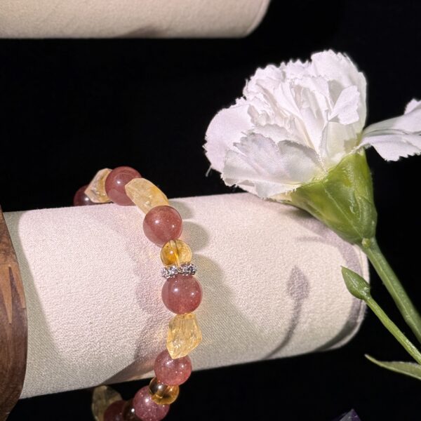 IMG_4153(1) Love & Wealth Crystal Bracelet - Natural Citrine and Strawberry Crystals
