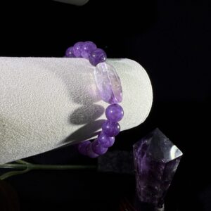 IMG_4194 Amethyst Energy Bracelet - Purple Quartzite & Raw Amethyst