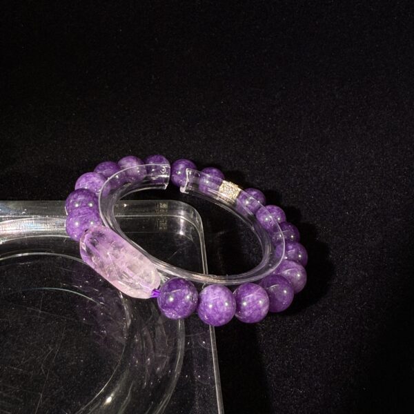IMG_4204(1) Amethyst Energy Bracelet - Purple Quartzite & Raw Amethyst