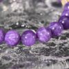 IMG_4212 Amethyst Energy Bracelet - Purple Quartzite & Raw Amethyst