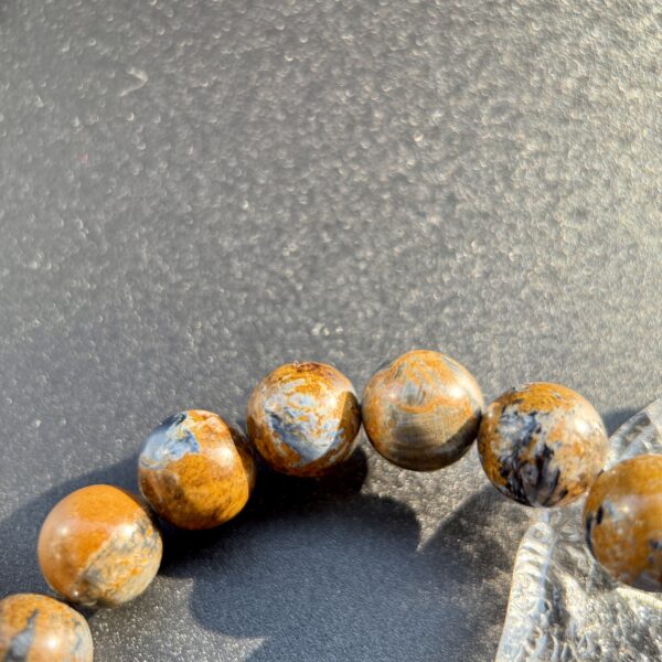 IMG_4405 Earth Guardian Energy Bracelet - Natural Pietersite Beads with Cosmic Patterns