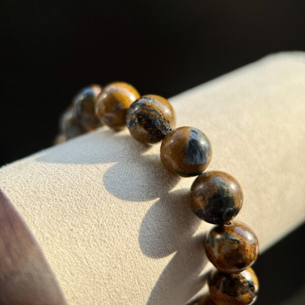 IMG_4408 Earth Guardian Energy Bracelet - Natural Pietersite Beads with Cosmic Patterns