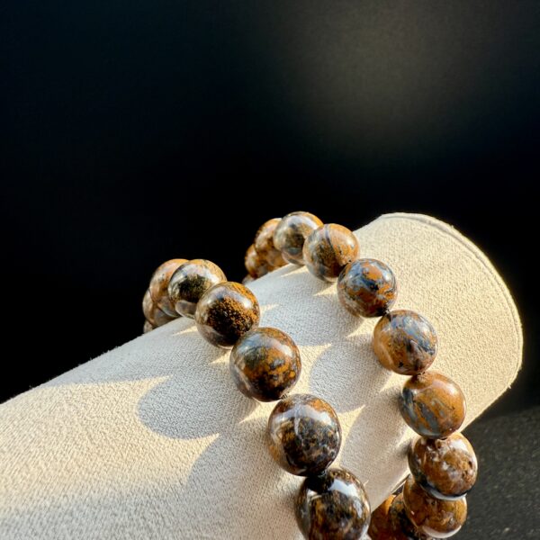 IMG_4425 Earth Guardian Energy Bracelet - Natural Pietersite Beads with Cosmic Patterns