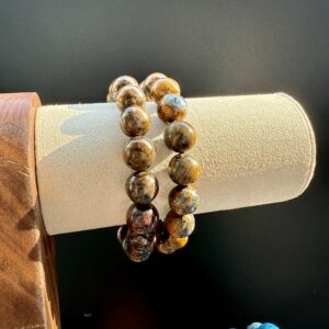 IMG_4438 Earth Guardian Energy Bracelet - Natural Pietersite Beads with Cosmic Patterns