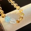 IMG_4469 Energy Wealth Bracelet - Natural Citrine Bracelet with Blue Crystal & Irregular White Crystal