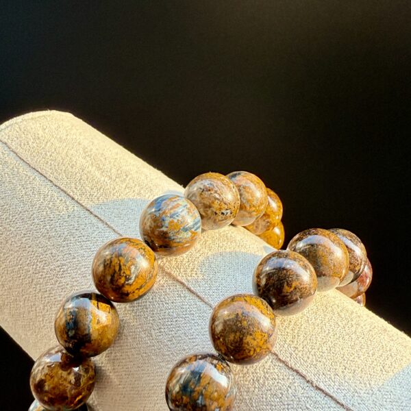 IMG_4477 Earth Guardian Energy Bracelet - Natural Pietersite Beads with Cosmic Patterns