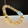 IMG_4539 Energy Wealth Bracelet - Natural Citrine Bracelet with Blue Crystal & Irregular White Crystal
